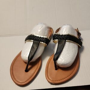 Just Be Black and Brown Braided Sandals